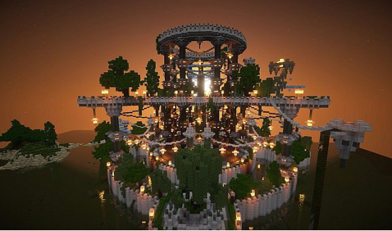 同样是方块 看《我的世界》大神如何化腐朽为神奇 造出神殿有圆有方