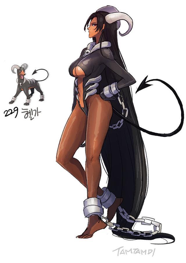 画师将宝可梦拟人化后盔甲鸟变武士巨钳螳螂则成了美少女战士