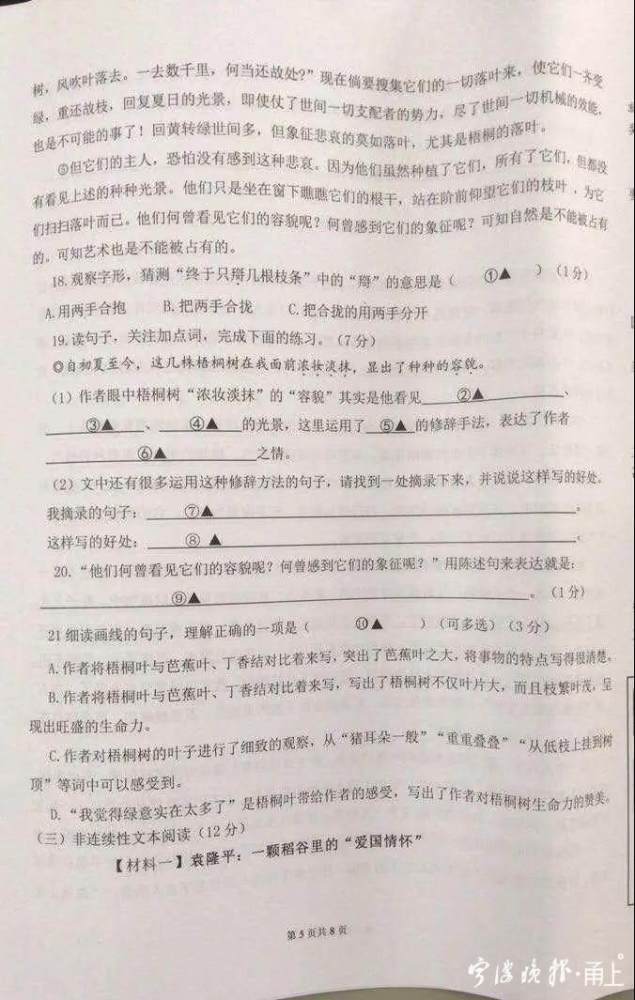 李子柒出现在小学语文卷上 宁波家长吵翻了 腾讯新闻