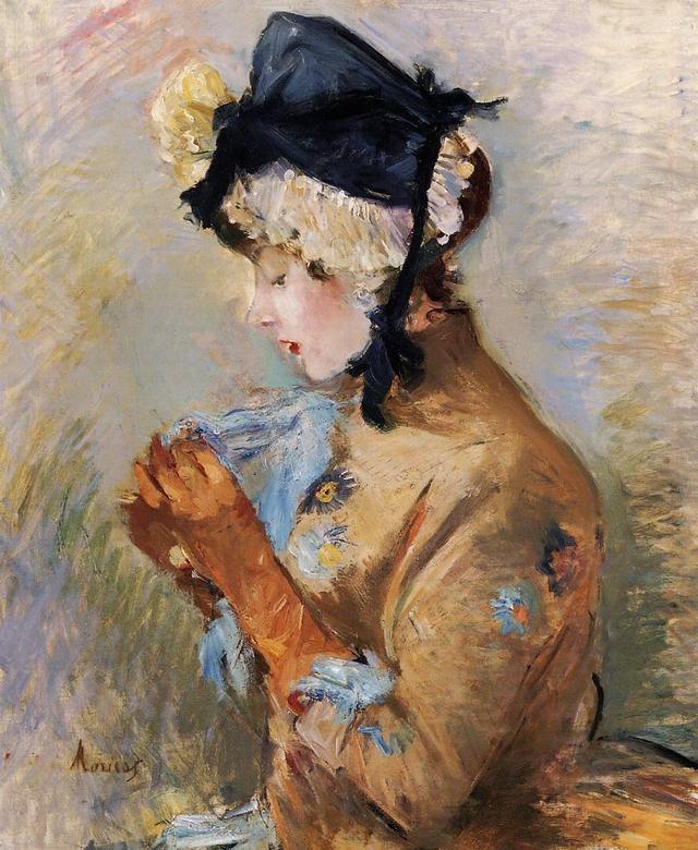 马奈油画中的女模特,也是法国最出色的印象派女画家——莫里索