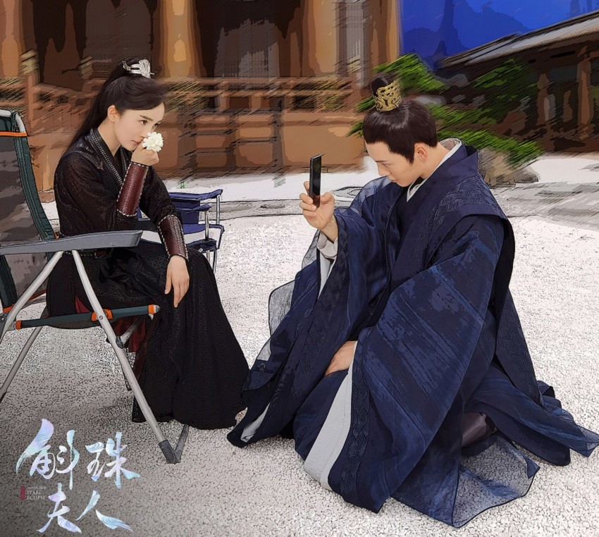 陈伟霆|《斛珠夫人》片场欢乐多，杨幂陈伟霆互拍，这拍照技术也太好了