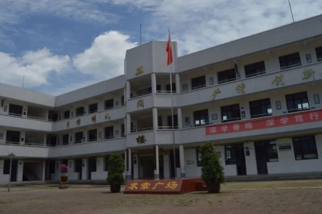 2005年,进行标准化建设后,于同年12月由原鹤山镇天华初中和天华小学