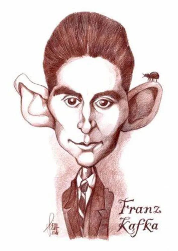 奥匈帝国作家卡夫卡漫像