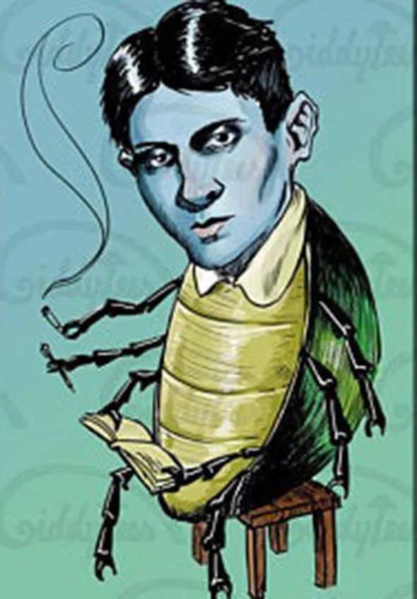 奥匈帝国作家卡夫卡漫像