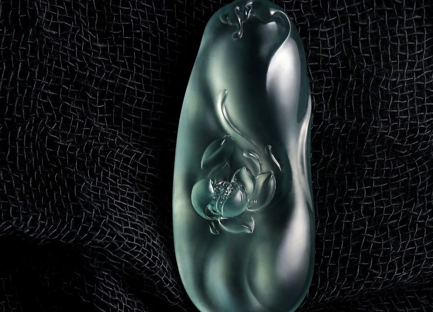 夏日赏荷玉雕荷花作品欣赏