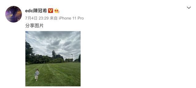 陈冠希|陈冠希晒女儿草地上奔跑，Alaia扎小龙人发型，皱着眉头表情搞笑