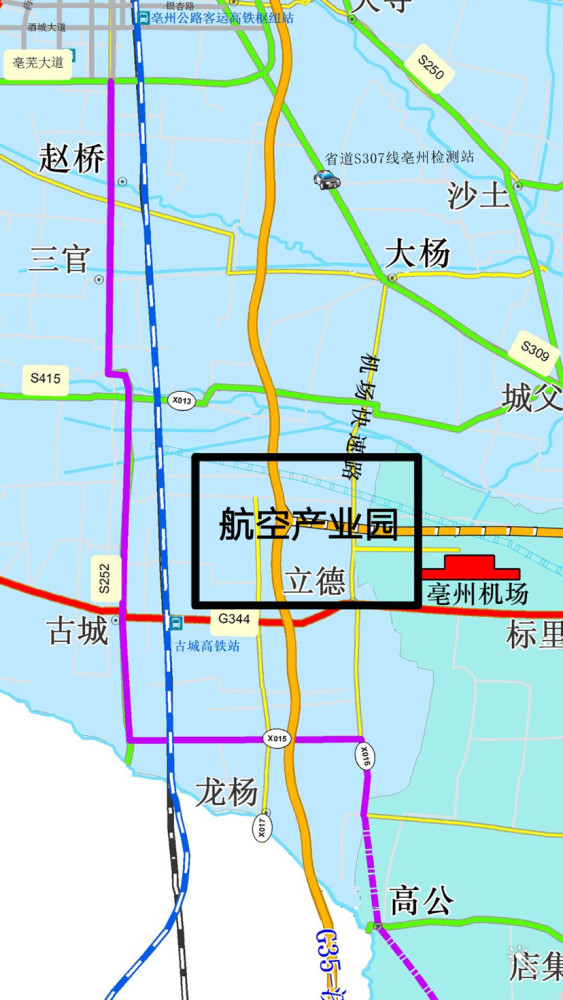 亳州机场附近规划图图片