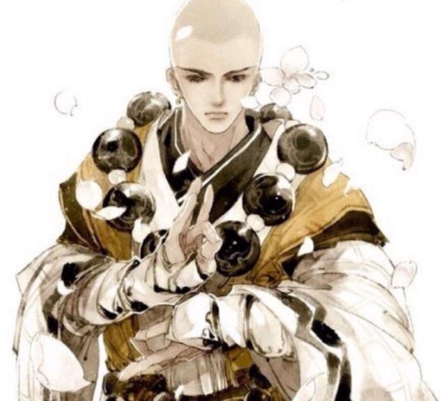 施展"大威天龙"的法海,二次元化后超帅气,很想摸摸他的光头