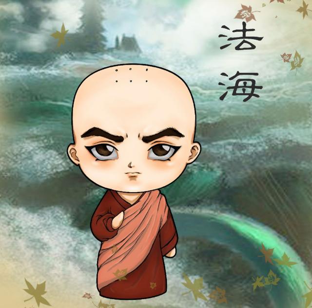 施展"大威天龙"的法海,二次元化后超帅气,很想摸摸他的光头