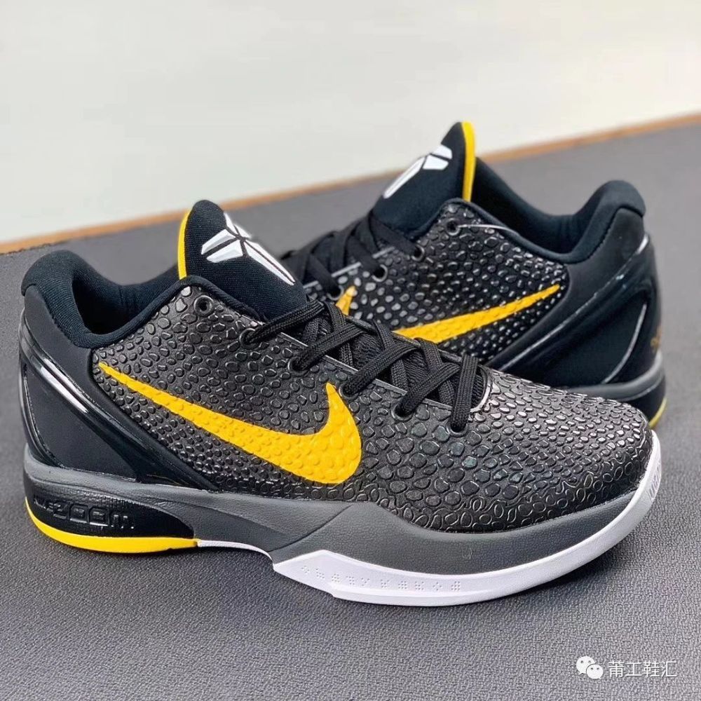 又一款科比系列战靴回归专为致敬曼巴而作耐克kobe6黑金配色开箱