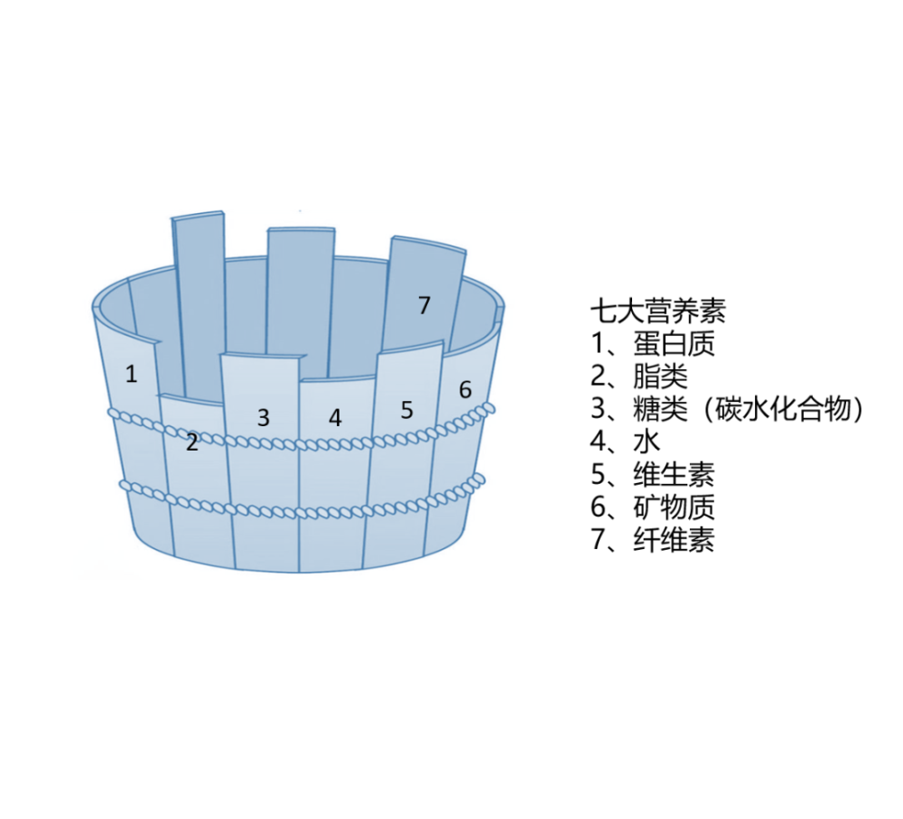 木桶定律是讲一只水桶能装多少水取决于它最短的那块木板.