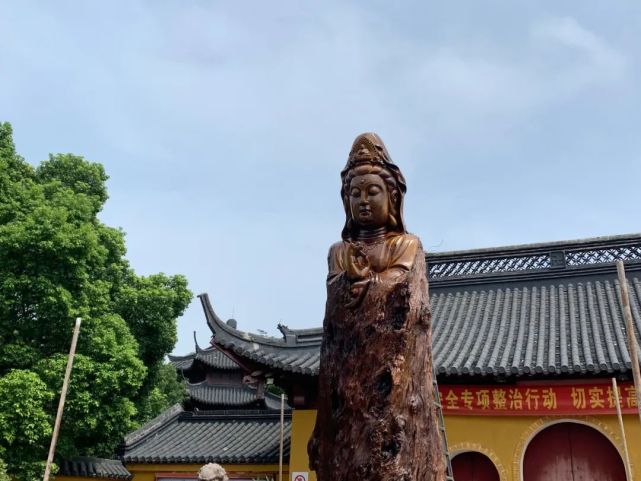4亿金丝楠木观音圣像,落座海安!