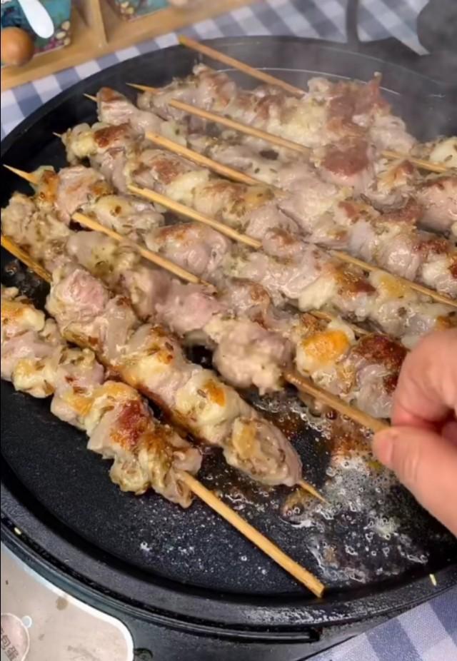 电饼铛也能做羊肉串