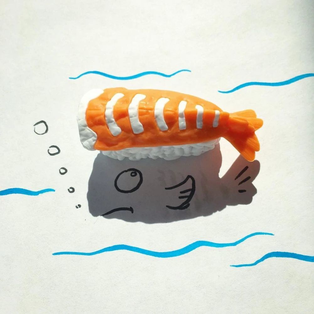 影子|他几笔就把影子画成了精，大人和孩子看完都直呼奇妙