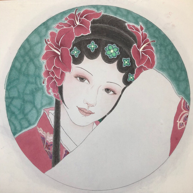 独具神韵的工笔戏曲人物肖像作品欣赏