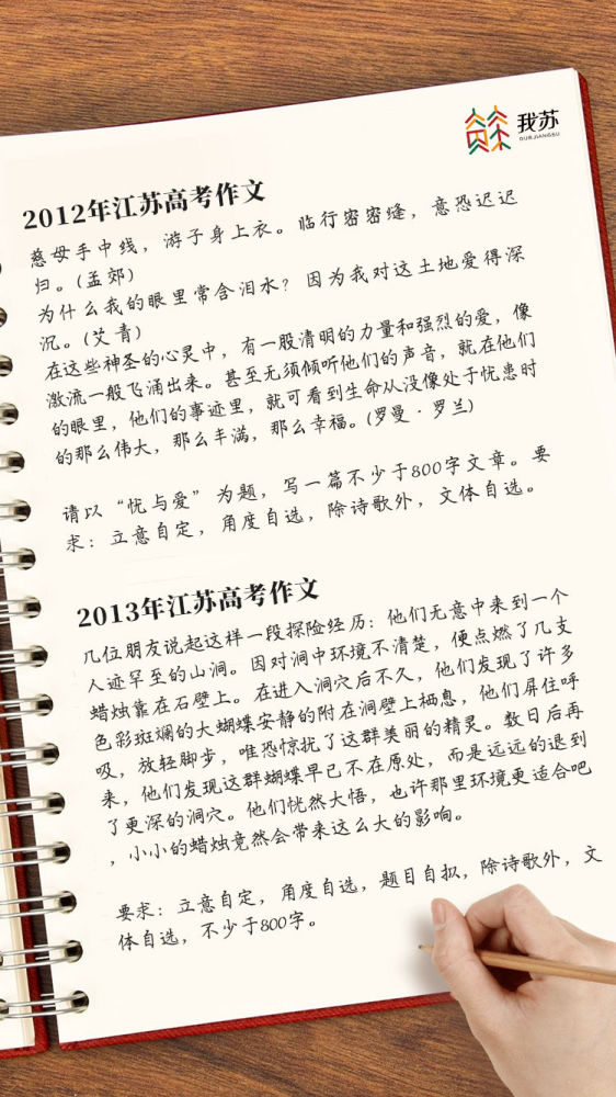 2020年江苏高考作文题出炉盘点历年江苏卷作文题