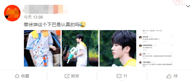 蔡徐坤|蔡徐坤再被质疑整容，侧面照下巴太尖形状奇怪，被吐槽可以锄地了