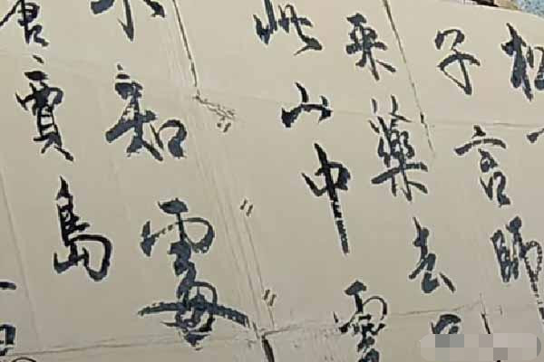 书法|农村小伙在废旧纸箱上练字，写出一手让人羡慕的字迹，用笔精到