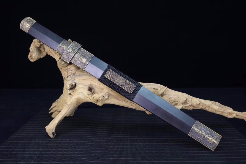 君子剑百炼钢折叠锻打纯铜装具梅兰竹菊纹饰