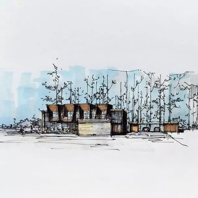 马克笔|马克笔景观手绘效果图，大视野鸟瞰透视精准到爆！