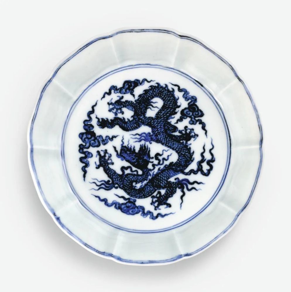 青花瓷|明宣德千万级的青花葵花式洗