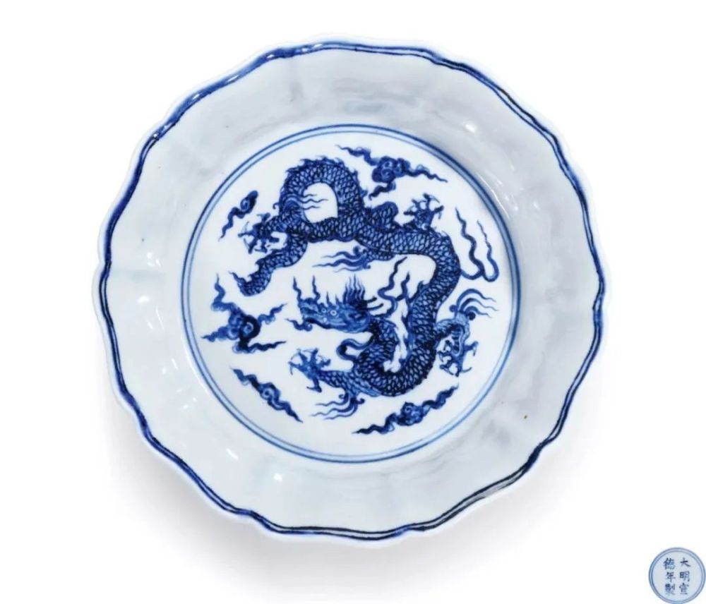 青花瓷|明宣德千万级的青花葵花式洗