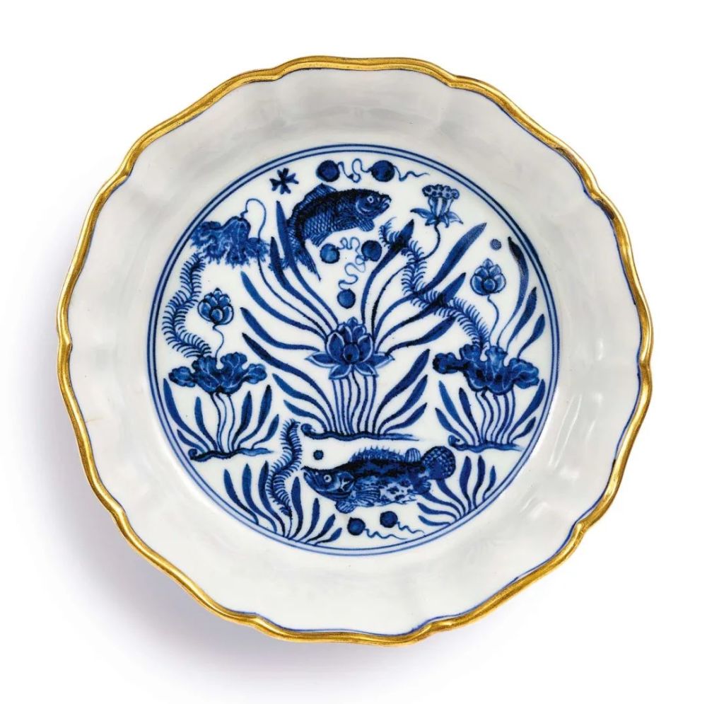 青花瓷|明宣德千万级的青花葵花式洗