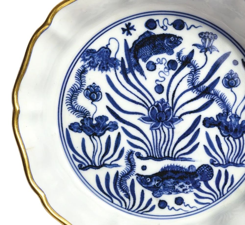 青花瓷|明宣德千万级的青花葵花式洗