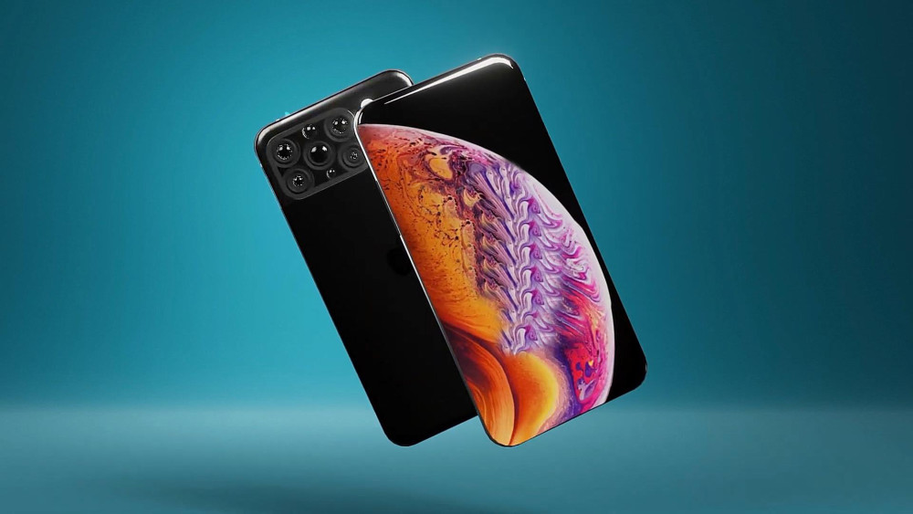 iphone12概念图无刘海全屏拒绝曲面边框你会嫌弃浴霸7镜头吗