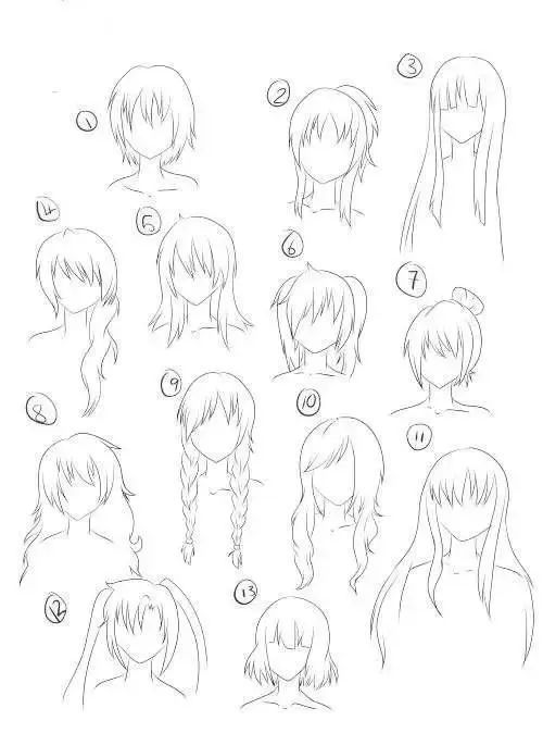 发型素材不会画动漫人物发型那是你没有学过这100种发型画法