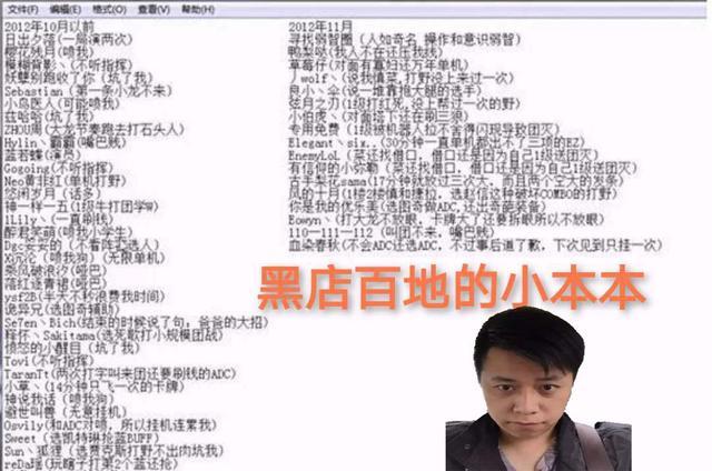 黑店百地至臻版金贡展示黑名单puff等多名职业选手赫然在列