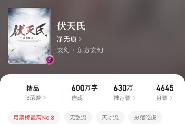 玄幻小说|起点玄幻小说畅销榜：《诡秘之主》第一，《圣墟》第九，《牧神记》第十五！