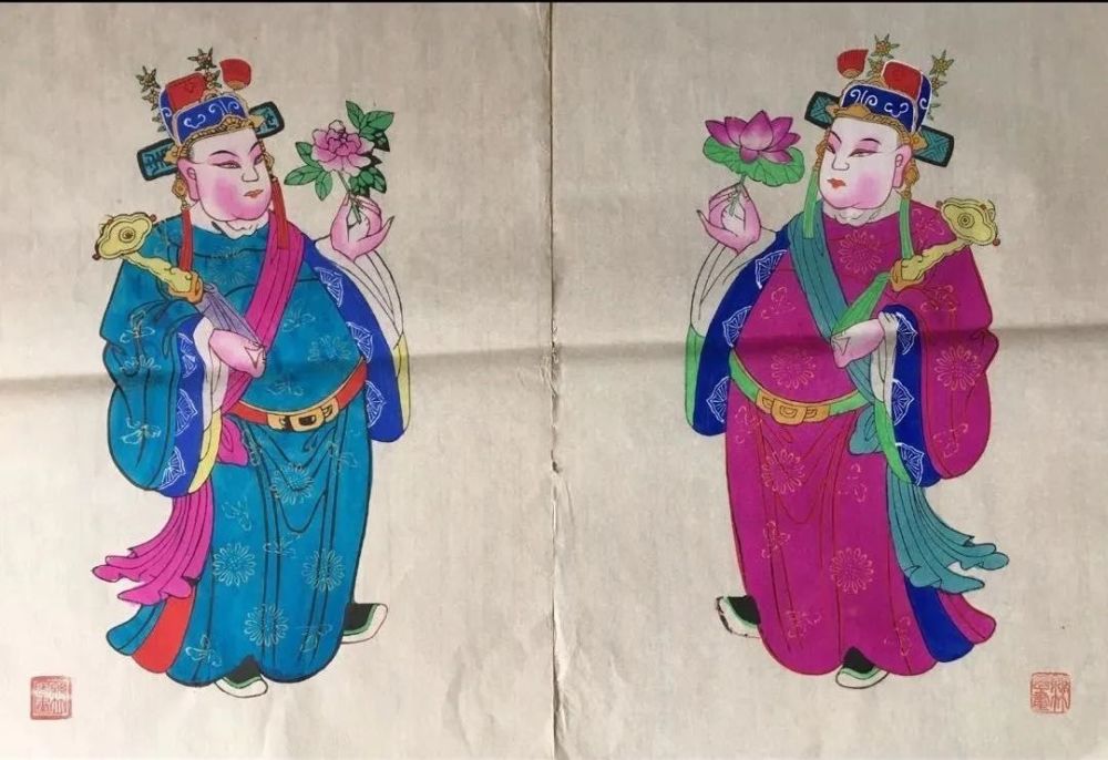 考神驾到绵竹年画中的考神拍了拍你