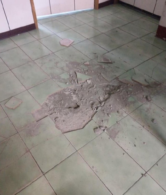 这一幕,主人都不知道该夸柴犬的爪子厉害,还是该骂地砖的质量太差了