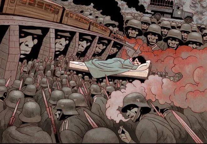 原著中的很多场景在《漫画安妮日记》中重现.