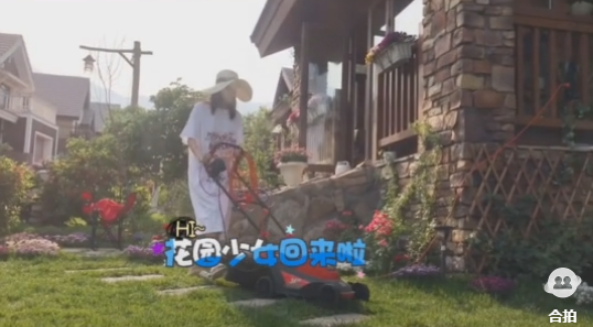 苗苗|郑恺老婆苗苗戴草帽穿拖鞋割草，自称花园少女，身姿灵活毫无孕相