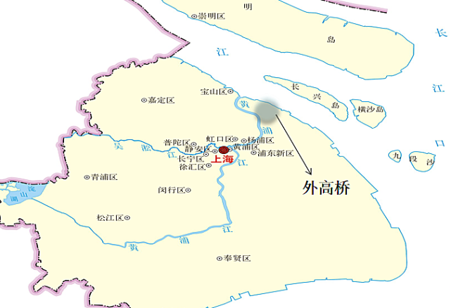 上海外高橋起先泛指浦東新區高橋鎮外圍的廣大農村地區,曾是當地村民