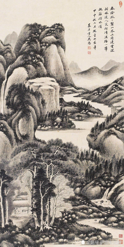 吴历|清润秀雅，清初吴历绘《春阴脉脉》