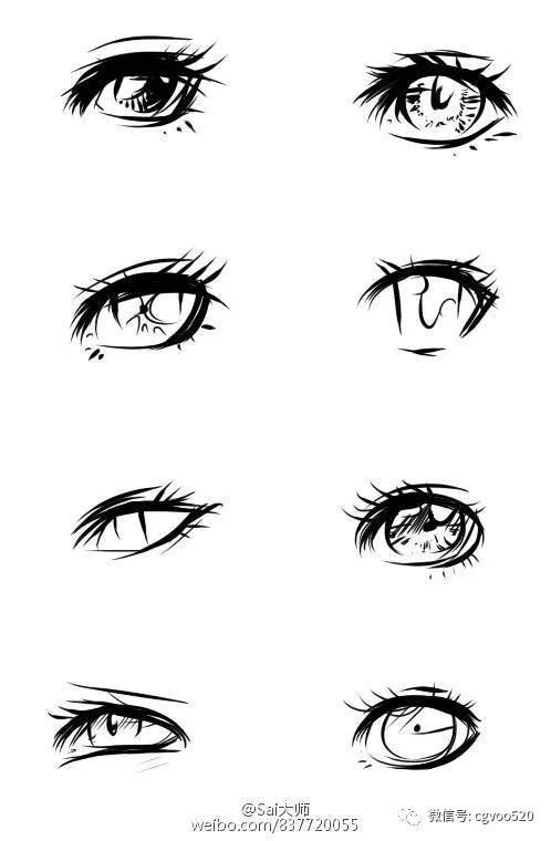 动漫中画五官的画法参考很不错的素材