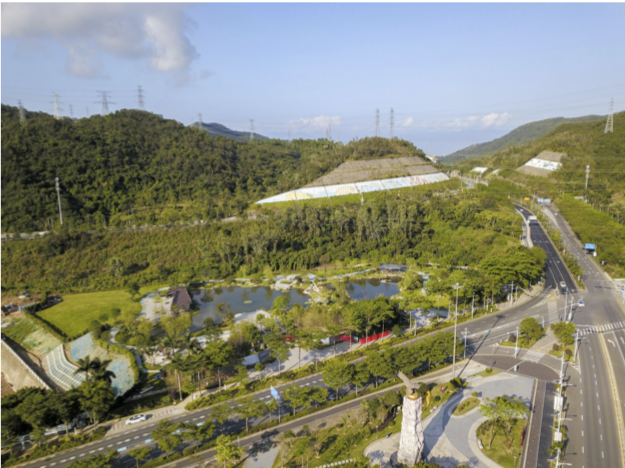 禾塘山水公園好一幅人與自然和諧共生的畫圖環湖步道上,人們悠閒散步