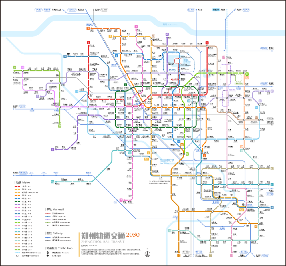郑州地铁线路图2050图片