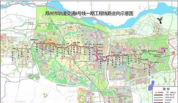 在2019年郑州地铁第三批规划里面,8号线一期工程也是起于银屏路,止于