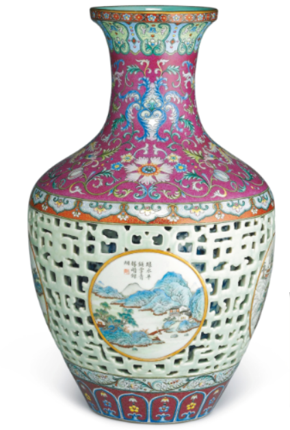 乾隆|这件乾隆玲珑夹层瓶，“玲珑”在何处？