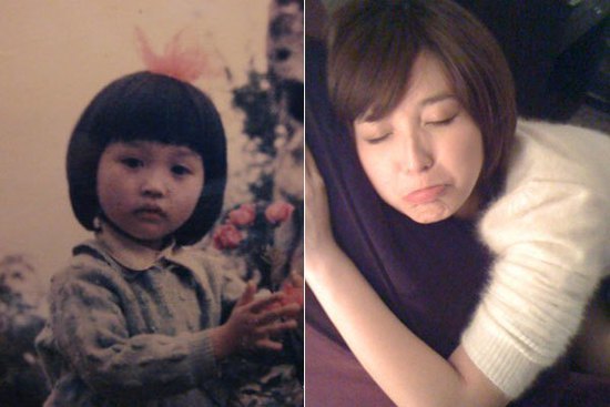 李斯丹妮还是可以看到现在的影子,可可爱爱~张萌萌姐小时候的照片怎么