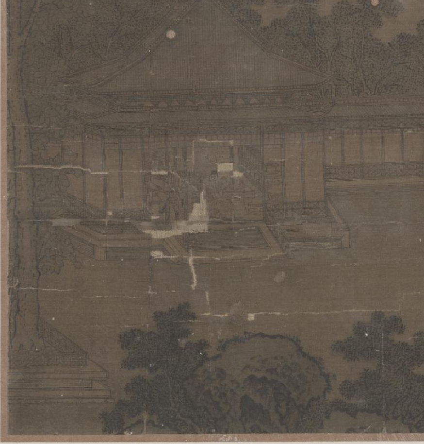 梧桐庭院图|宋《梧桐庭院图》