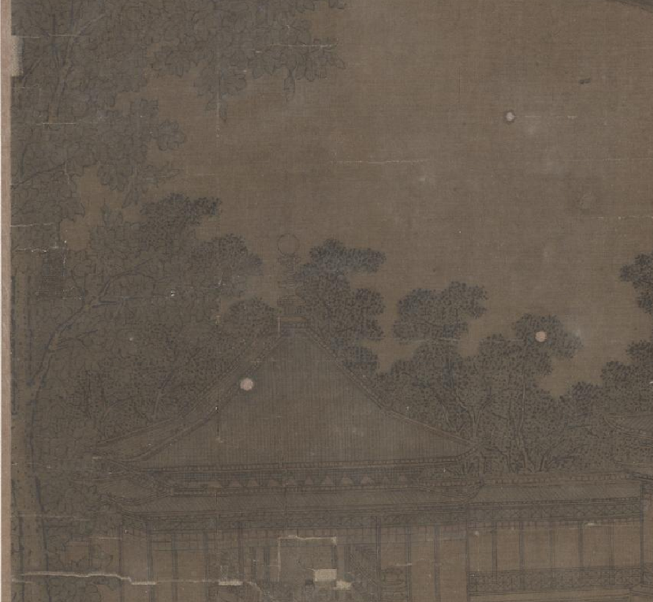 梧桐庭院图|宋《梧桐庭院图》