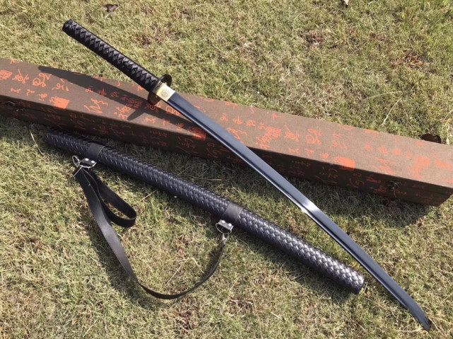 背带武士刀斗战胜佛弹簧钢锻造发黑工艺