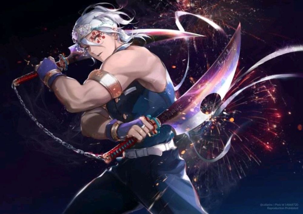 鬼灭之刃 九柱日轮刀的设计都暗藏玄机 恋柱的刀可以折叠入鞘 腾讯新闻