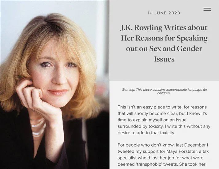 哈利·波特|因讲错话被《哈利·波特》粉丝除名 J.K.罗琳依旧很刚！