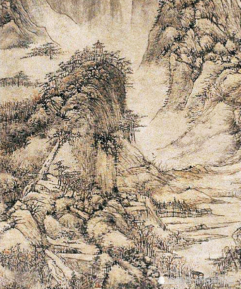 方士庶|清代标准文人画样式，密笔山水《碧溪春深》